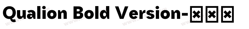 Qualion Bold Version字体转换